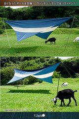 カーボンタープポール 2.1m 無段階調節61cm~210cm 軽量